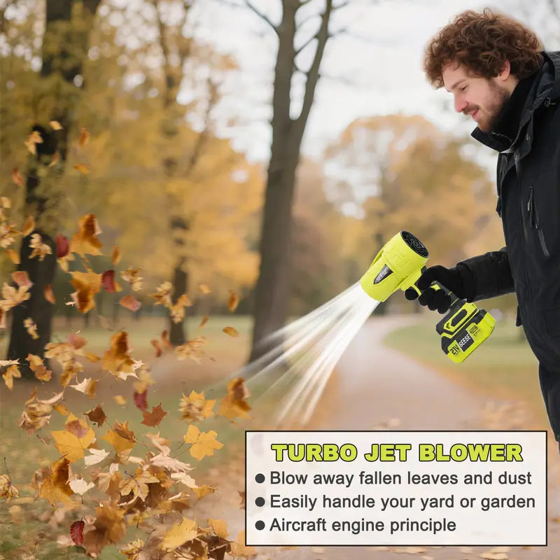 Turbo Jet Blower,Leaf Blower, Violent Turbo Fan, Pure Copper Motor,Car Drying After Wash, Handheld Snow Blower,Cordless Turbo Power Air Duster,Home Improve,Garden Mainte Holiday gifts