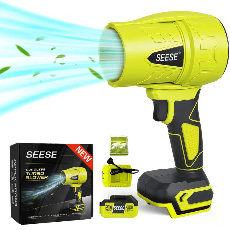 Turbo Jet Blower,Leaf Blower, Violent Turbo Fan, Pure Copper Motor,Car Drying After Wash, Handheld Snow Blower,Cordless Turbo Power Air Duster,Home Improve,Garden Mainte Holiday gifts